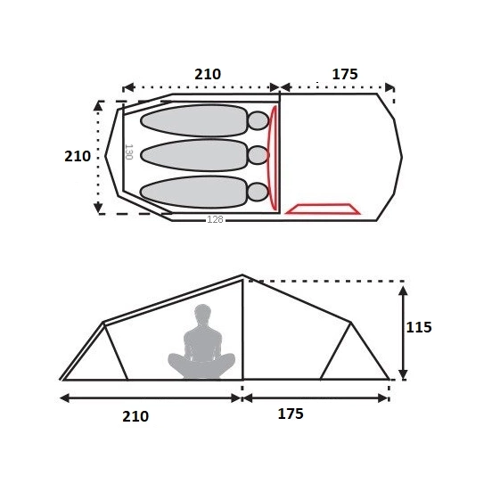 Namiot KORSYKA III COMPACT 2.0 / 5.1 kg